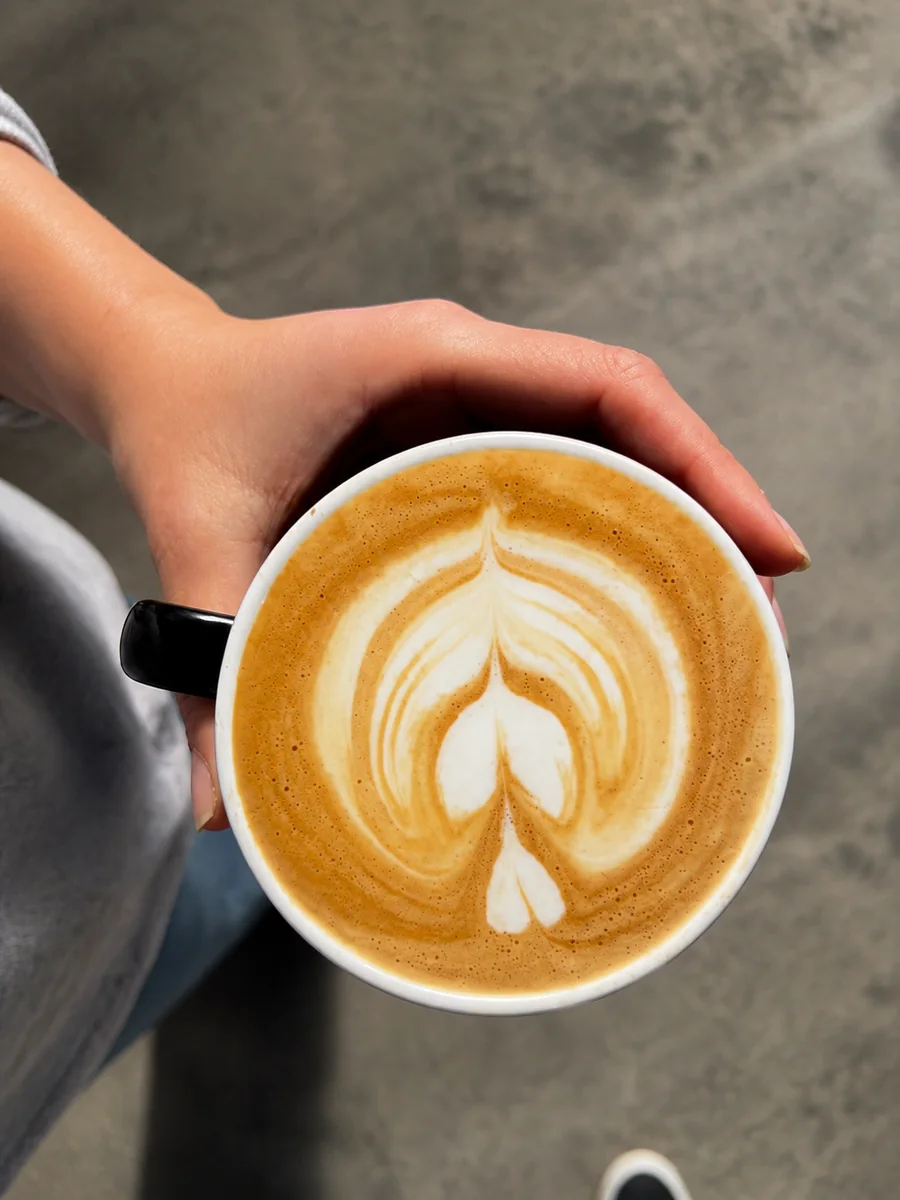 A cup of coffee from Hey Jude Cafe